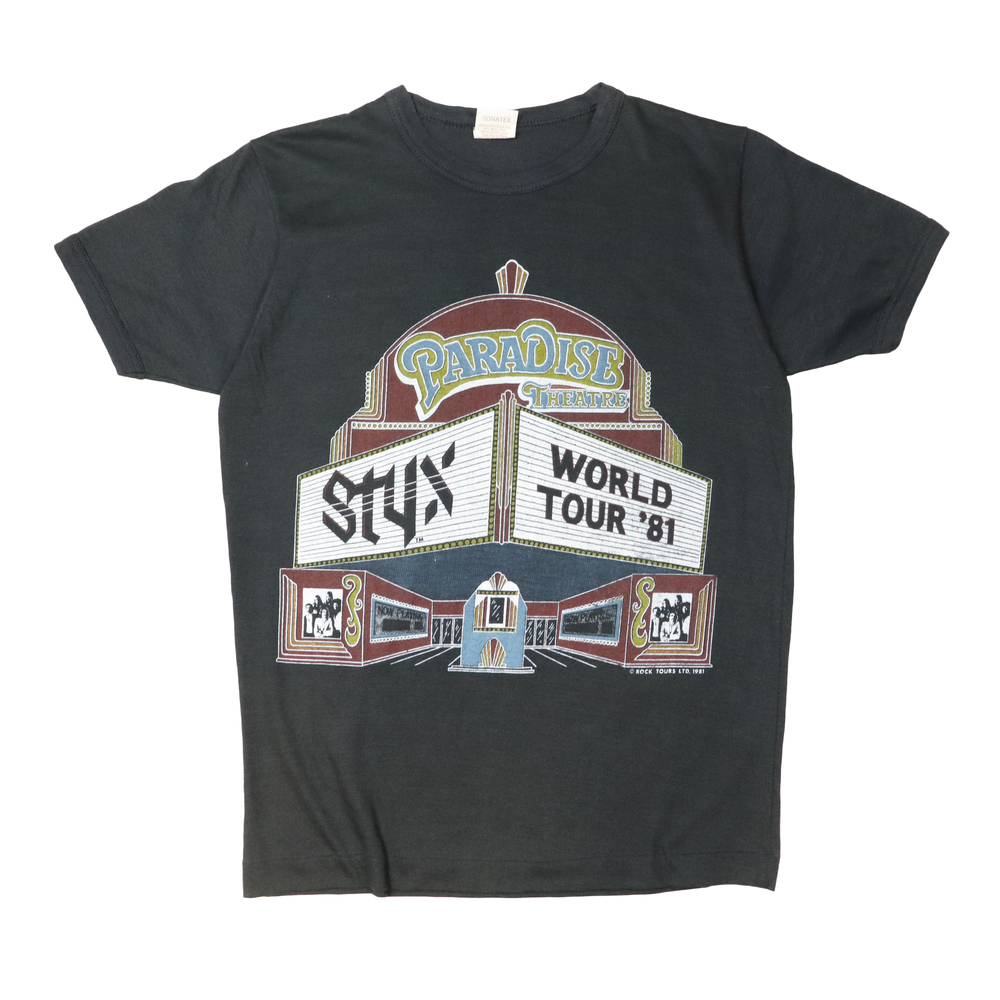 Vintage 1981 STYX World Tour Black T-Shirt Size M